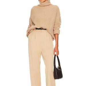 Anine Bing Camel Crew Neck Sweater